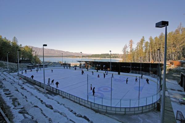 Ice Skating at Lake Tekapo